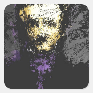Edgar Allan Poe Square Sticker