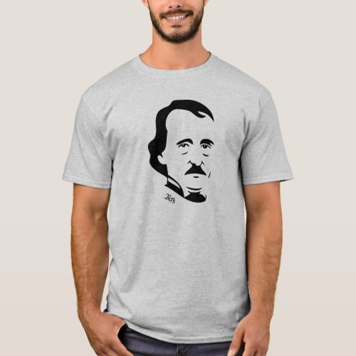 Edgar Allan Poe T_Shirt   Light Grey