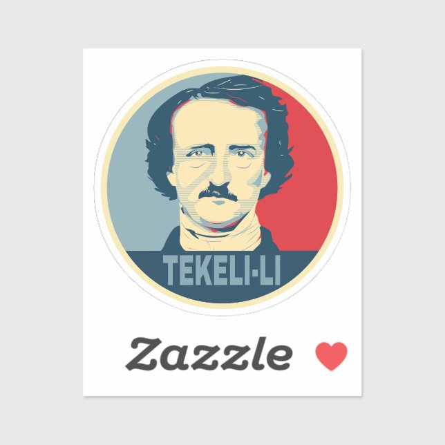 Edgar Allan Poe TEKELI-LI Hope Style Sticker (Sheet)