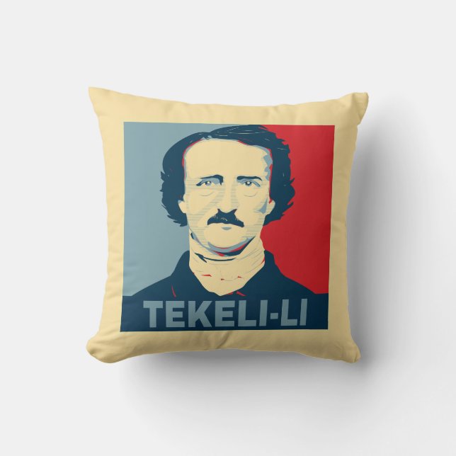 Edgar Allan Poe TEKELI-LI Hope Style Throw Pillow (Front)