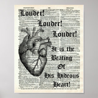 Edgar Allan Poe Tell Tale Heart Dictionary Print
