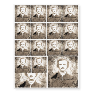 Edgar Allan Poe Temporary Tattoos