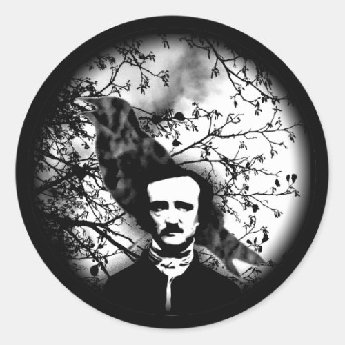 Edgar Allan Poe The Raven Classic Round Sticker