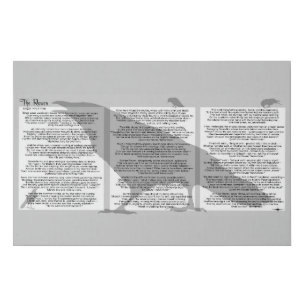 Edgar Allan Poe The Raven Faux Canvas Print