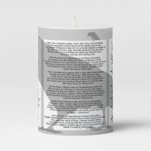 Edgar Allan Poe The Raven Pillar Candle