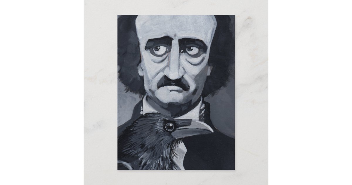 Edgar Allan Poe The Raven Postcard | Zazzle
