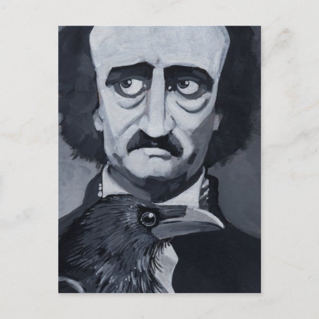 Edgar Allan Poe The Raven Postcard (Front)