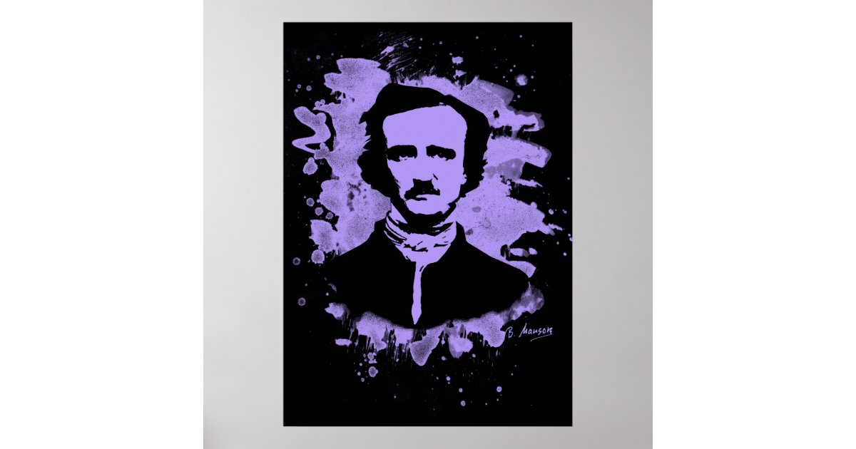 Edgar Allan Poe Tribute (violet) Poster | Zazzle