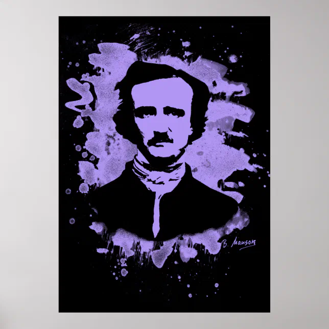 Edgar Allan Poe Tribute (violet) Poster | Zazzle