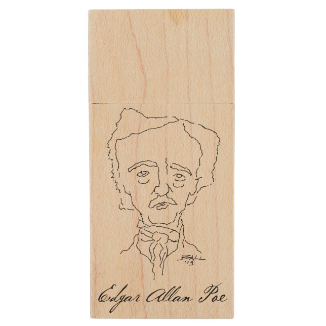 Edgar Allan Poe USB Flash Drive (Front Vertical)