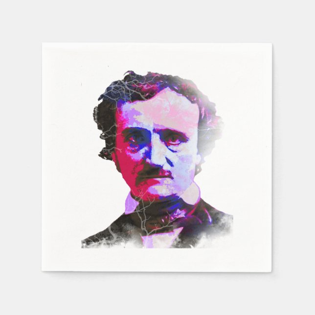 Edgar Allan Poe  Vintage Photo Fun Creepy Napkins (Front)
