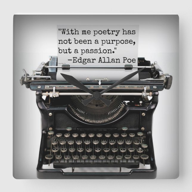 Edgar Allan Poe Wall Clock (Front)