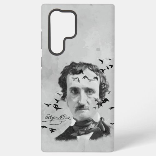 Edgar Allan Poe with Raven Birds Poet Poem Samsung Galaxy S22 Ultra Case