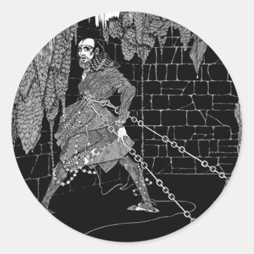 Edgar Allan Poes Cask of Amontillado Classic Round Sticker