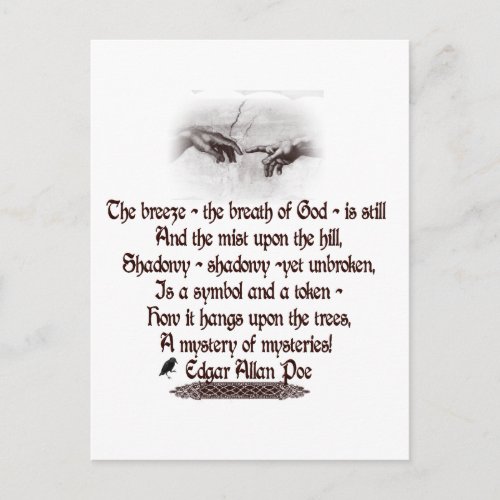 Edgar Allan Poes Quote Postcard