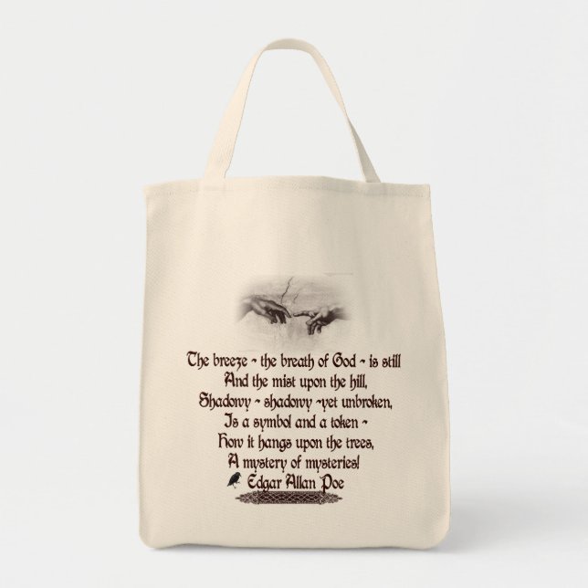 Edgar Allan Poe's Quote Tote Bag (Front)