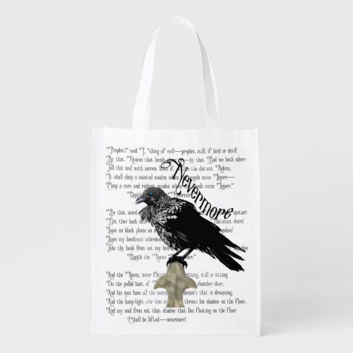 Edgar Allan Poes The Raven Grocery Bag