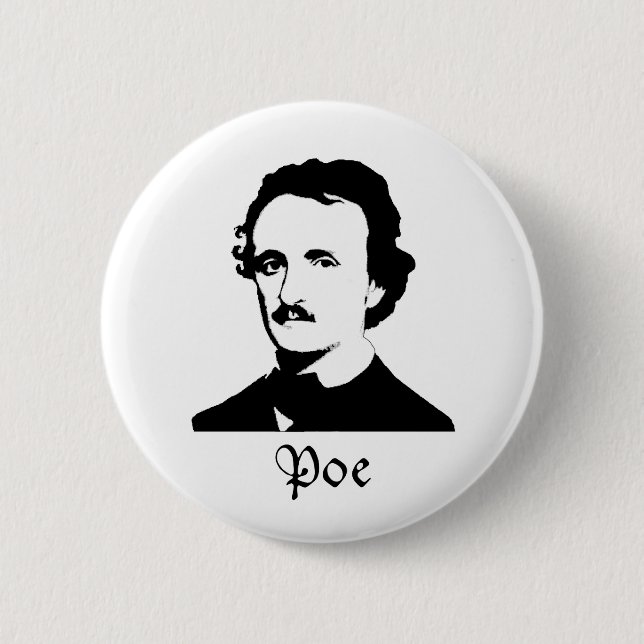 Edgar Allen Poe Button (Front)