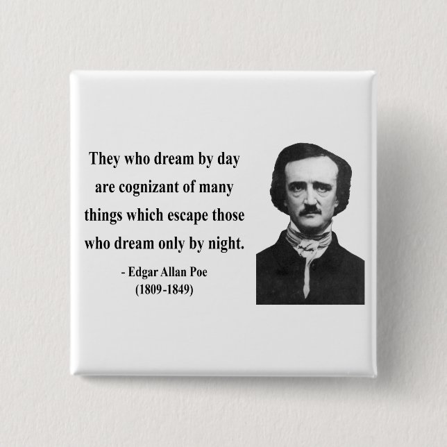 Edgar Allen Poe Quote 3b Pinback Button (Front)