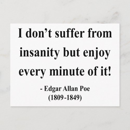 Edgar Allen Poe Quote 6a Postcard