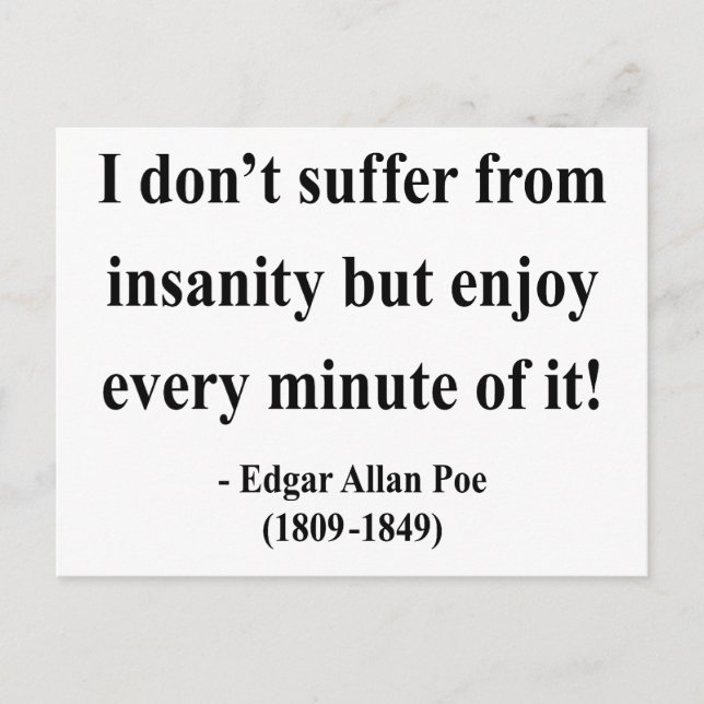Edgar Allen Poe Quote 6a Postcard (Front)