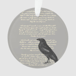Edgar Allen Poe Raven Acrylic Ornament