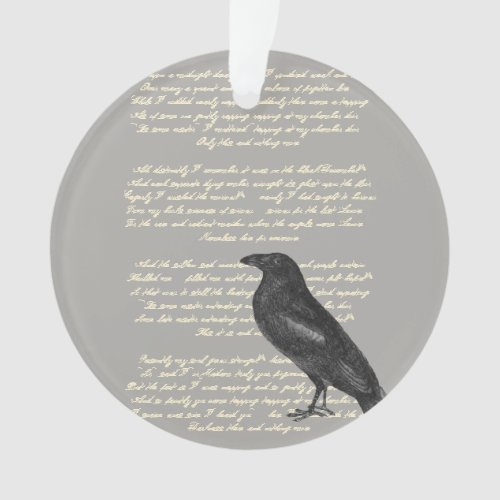 Edgar Allen Poe Raven Acrylic Ornament