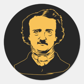 Edgar Allen Poe Raven Classic Round Sticker
