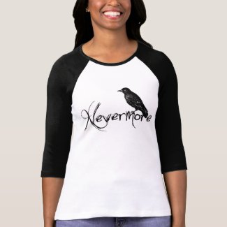 Edgar Allen Poe Raven Nevermore Halloween T-shirt