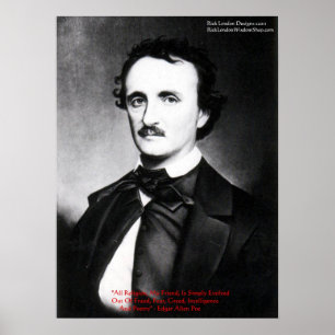 Edgar Allen Poe "Religion Is" Wisdom Quote Gifts Poster