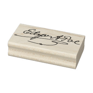 Edgar Allen Poe Signature Rubber Art Stamp