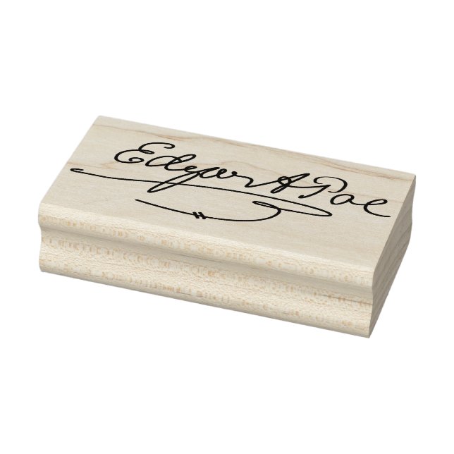 Edgar Allen Poe Signature Rubber Art Stamp (Stamp)