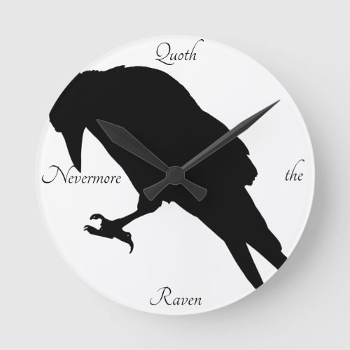 Edgar Allen Poe The Raven Clock