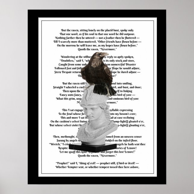 Edgar Allen Poe The Raven Poem Poster (Front)