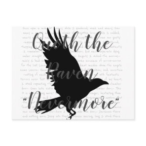 Edgar Allen Poe The Raven Postcard