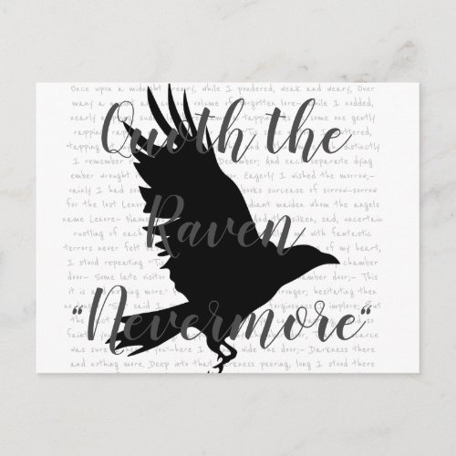 Edgar Allen Poe The Raven Postcard