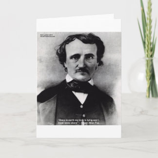 Edgar Allen Poe "Weep Alone" Love Quote Gifts Card