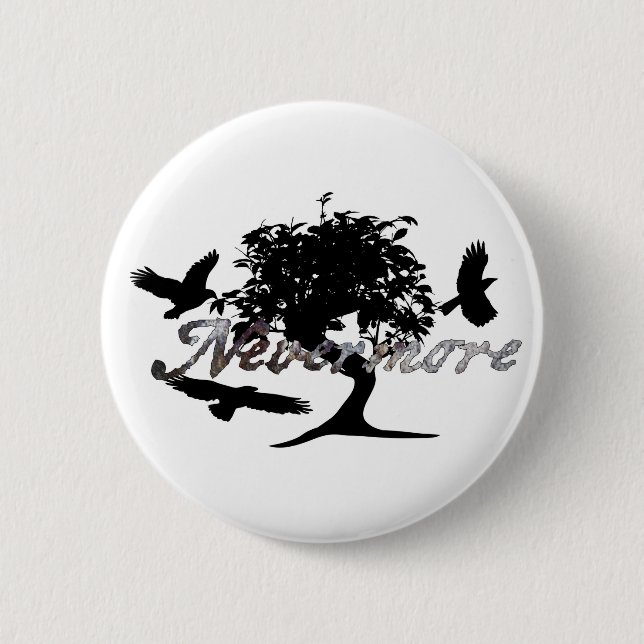 Edgar Allen Poe's The Raven Button (Front)