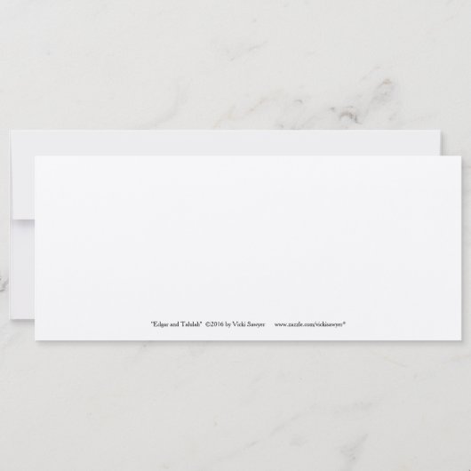 Edgar and Talulah flat card (Back)