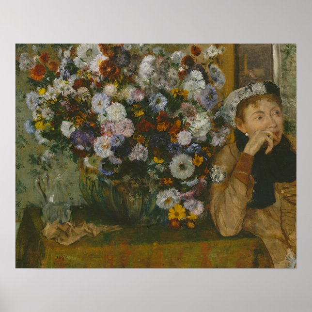 Edgar Degas - A Woman Seated beside a Vase Poster (Front)
