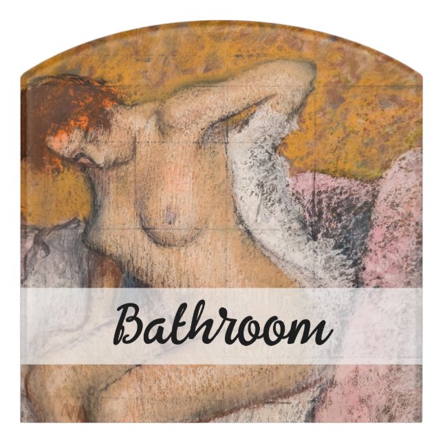 Edgar Degas - After the Bath Door Sign (Contour Front)