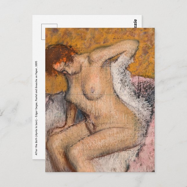 Edgar Degas - After the Bath Postcard (Front/Back)