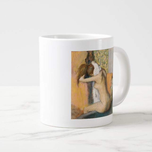 Edgar Degas | After the Bath, Woman Drying Neck Giant Coffee Mug (Front Right)