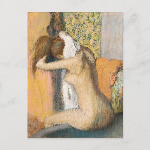 Edgar Degas  After the Bath Woman Drying Neck Postcard