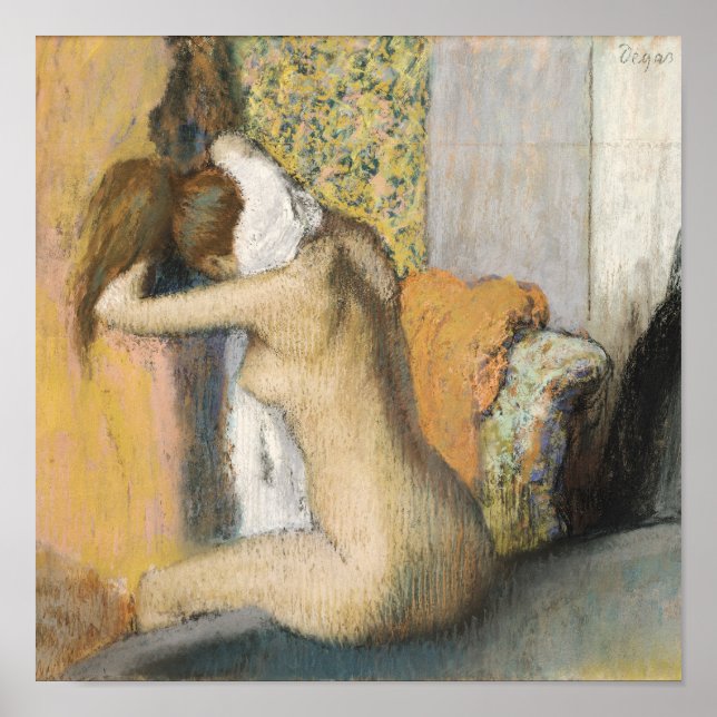 Edgar Degas | After the Bath, Woman Drying Neck Poster (Front)