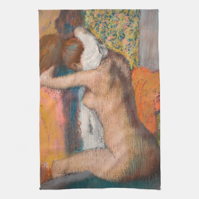 Edgar Degas - After the Bath, Woman Wiping Neck Kitchen Towel (Vertical)