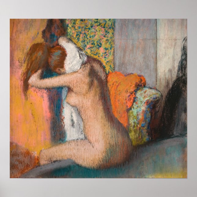 Edgar Degas - After the Bath, Woman Wiping Neck Poster (Front)
