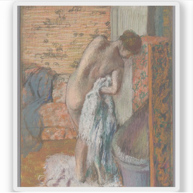 Edgar Degas - Après le bain (Femme s'essuyant) Sticker (Front)