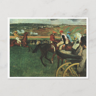 Edgar Degas - At the Races 1877-1880 Horse Jockey Postcard