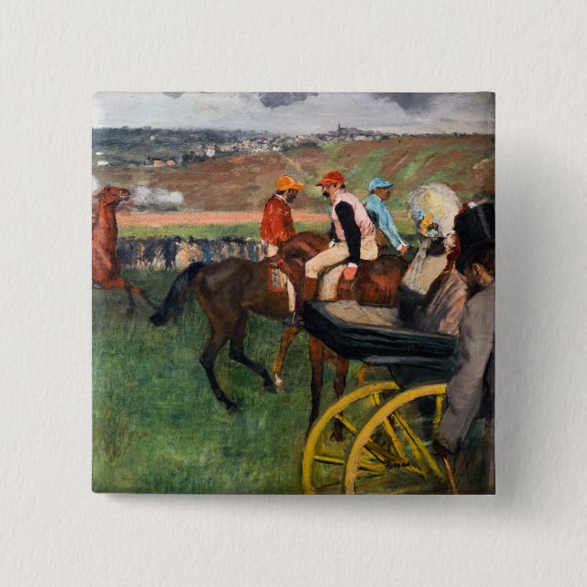 Edgar Degas - At the Races Button (Front)